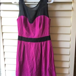 Purple and black dress with detail up top